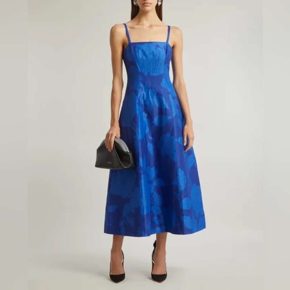 Aje Blue Floral Midi Dress - Picture 3 of 7